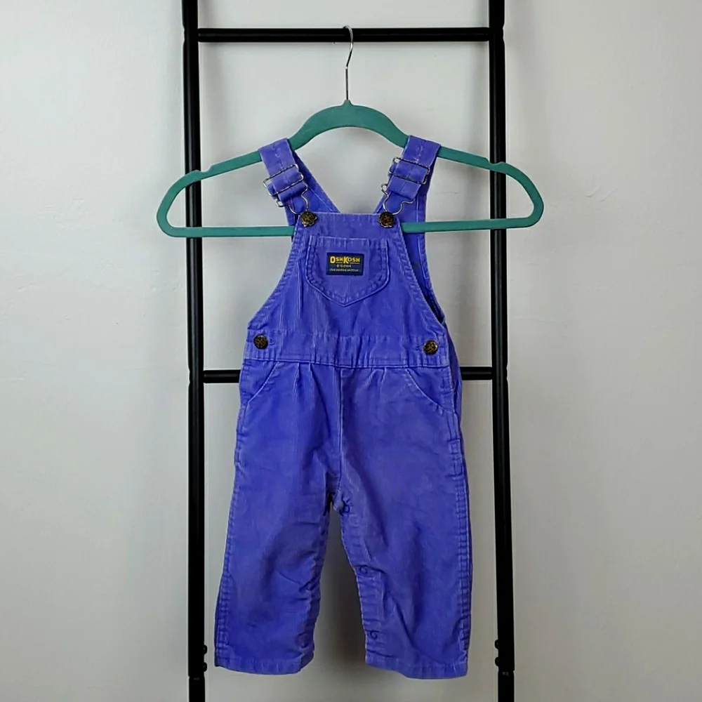 Vintage Oshkosh Baby Jumpsuit 18M Lilac Made in USA